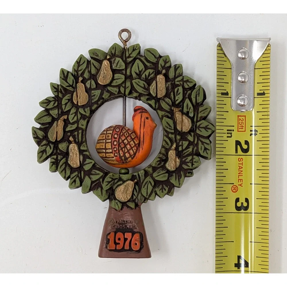 Hallmark Twirl Abouts Christmas Ornament Partridge In A Pear Tree 1976